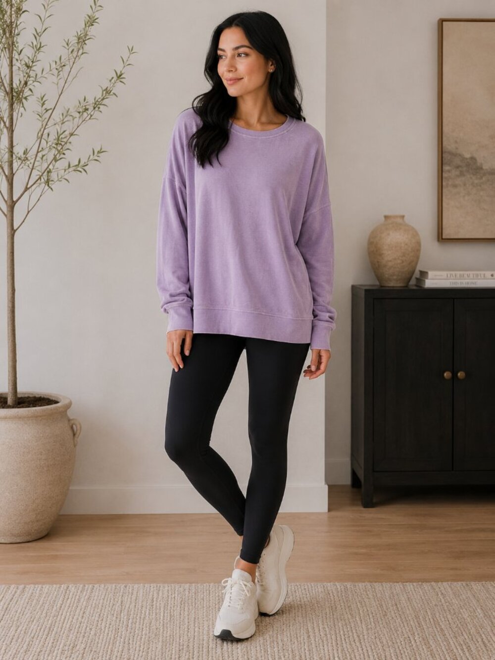 Aerie Velour Crewneck Sweatshirt - Picture 1 of 5